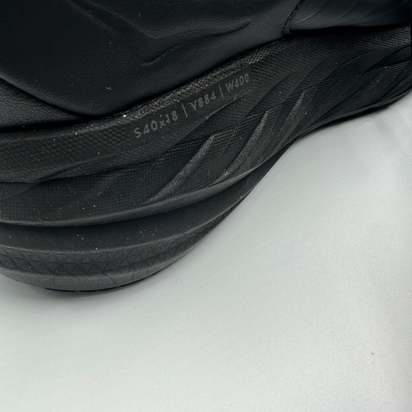 Hoka One One HOKA Bondi SR Triple Black leather sneakers in size 12 men used - Picture 4 of 11